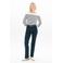Caroll high waist straight leg jeans dark blue denim