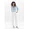 Caroll blouse met linnen lichtblauw