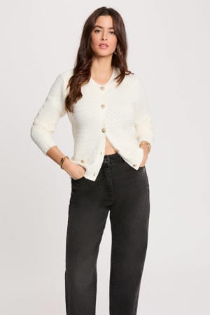 gebreid vest ecru