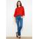 LOLALIZA high waist bootcut jeans medium blue denim