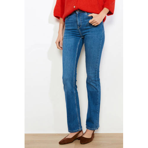 LOLALIZA high waist bootcut jeans medium blue denim afbeelding