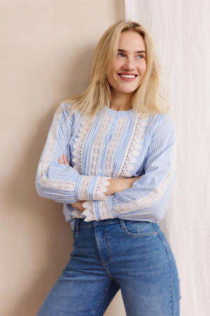 gestreepte blouse blauw