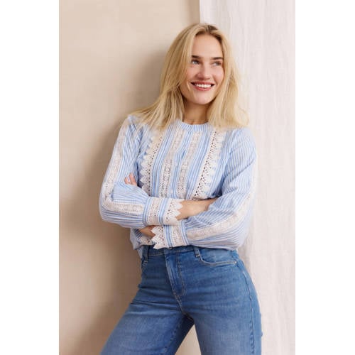 LOLALIZA gestreepte blouse blauw afbeelding