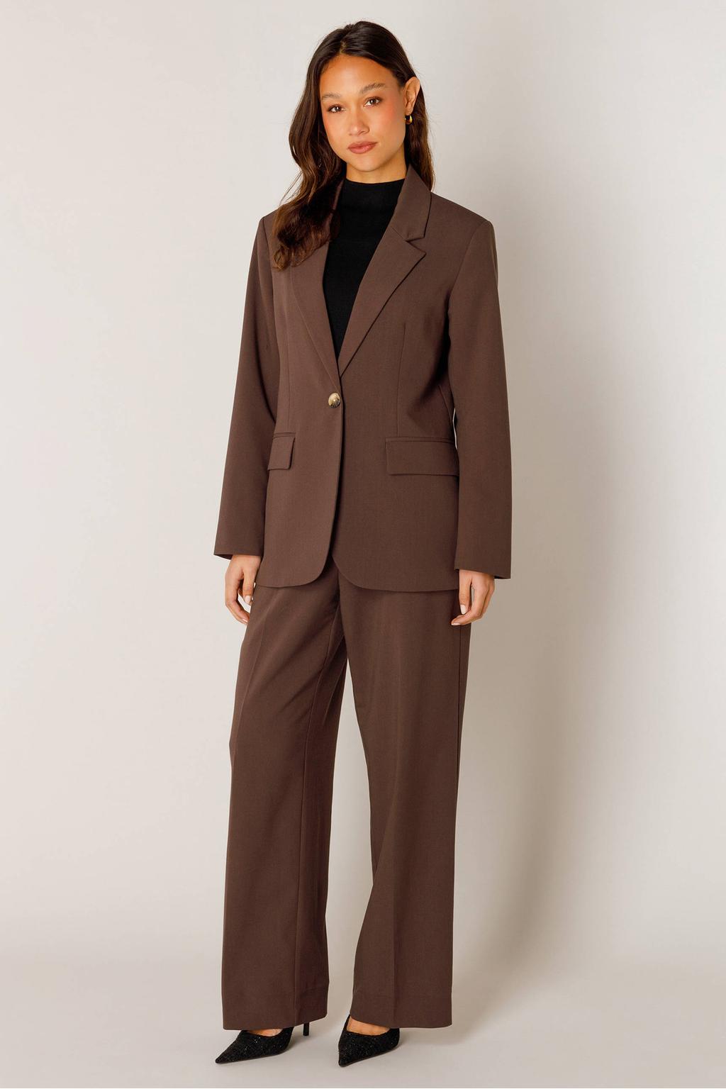 Base Level wide leg high waist broek
