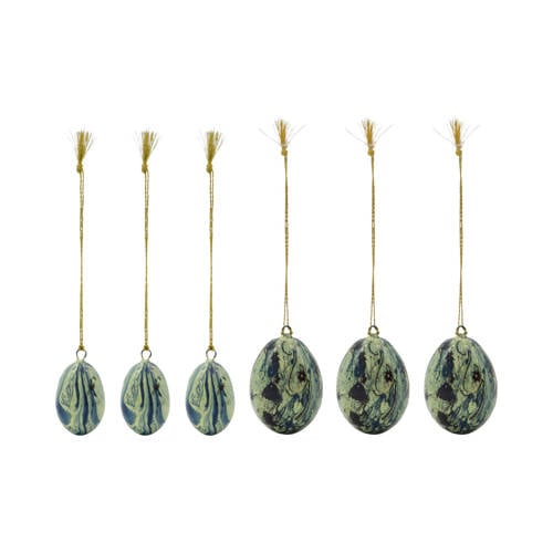 House Doctor paashanger Marble (set van 6) afbeelding