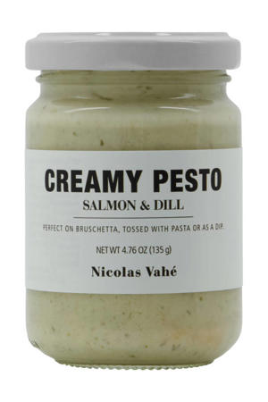 romige pesto met zalm en dille, 135 g