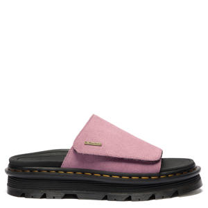 Zebzag suède slippers dusty rose