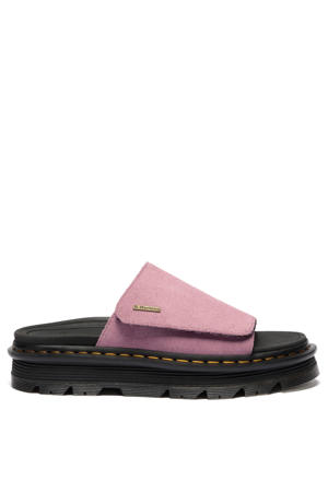 Zebzag suède slippers dusty rose