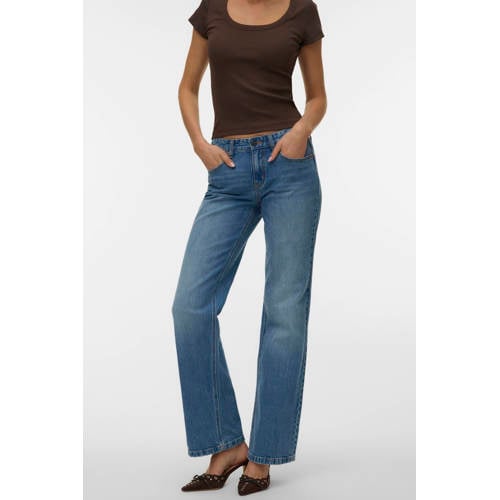 VERO MODA Vmasta Lr Bootcut Jeans Li3175 low waist bootcut jeans medium blue denim afbeelding