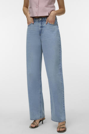 VMESTELLE high waist barrel jeans light blue denim