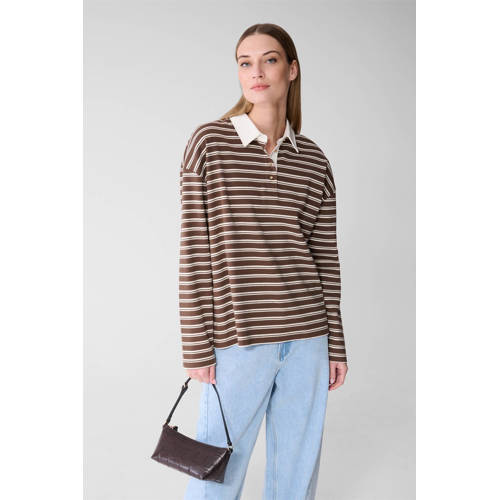 Shoeby gestreepte top bruin afbeelding