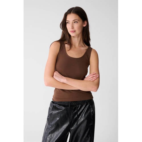 Shoeby mouwloze top bruin afbeelding