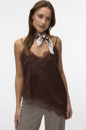 asymmetrische top donkerbruin