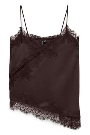 asymmetrische top donkerbruin