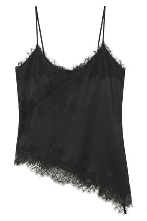 asymmetrische top zwart