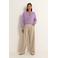 Claudia Sträter wide leg high waist pantalon beige