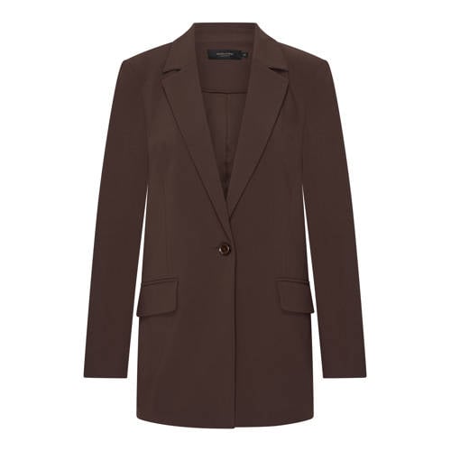 Claudia Sträter getailleerde blazer donkerbruin afbeelding