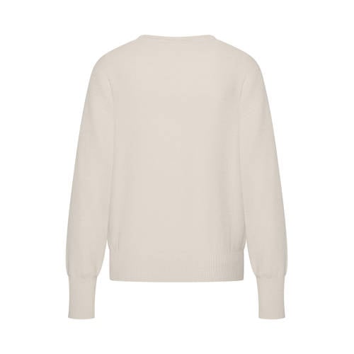 Claudia Sträter pullover met wol ecru afbeelding