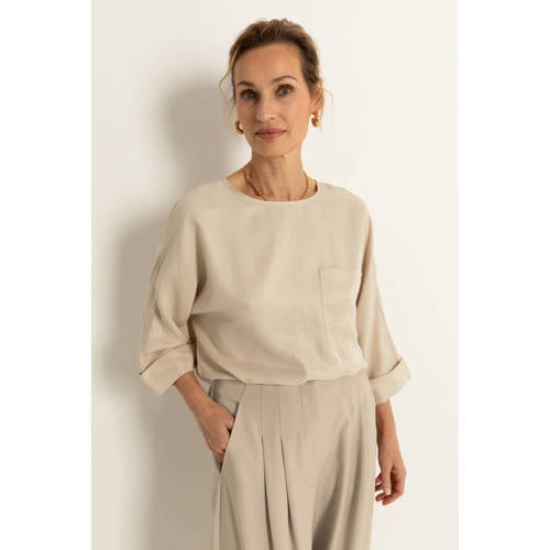 Claudia Sträter blousetop beige afbeelding