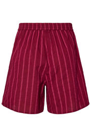 thumbnail: PIECES regular waist gestreepte casual short rood