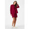 PIECES regular waist gestreepte casual short rood