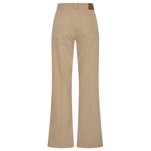 Expresso high waist flared jeans beige afbeelding