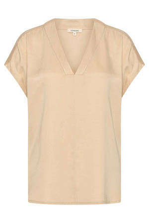satijnen top beige