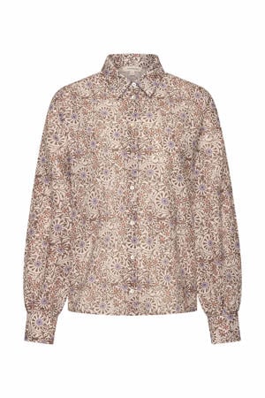 blouse met paisley print lila