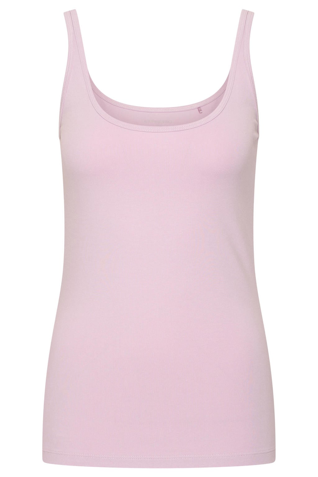 Lilakleurige dames Expresso jersey basis top met effen en ronde hals