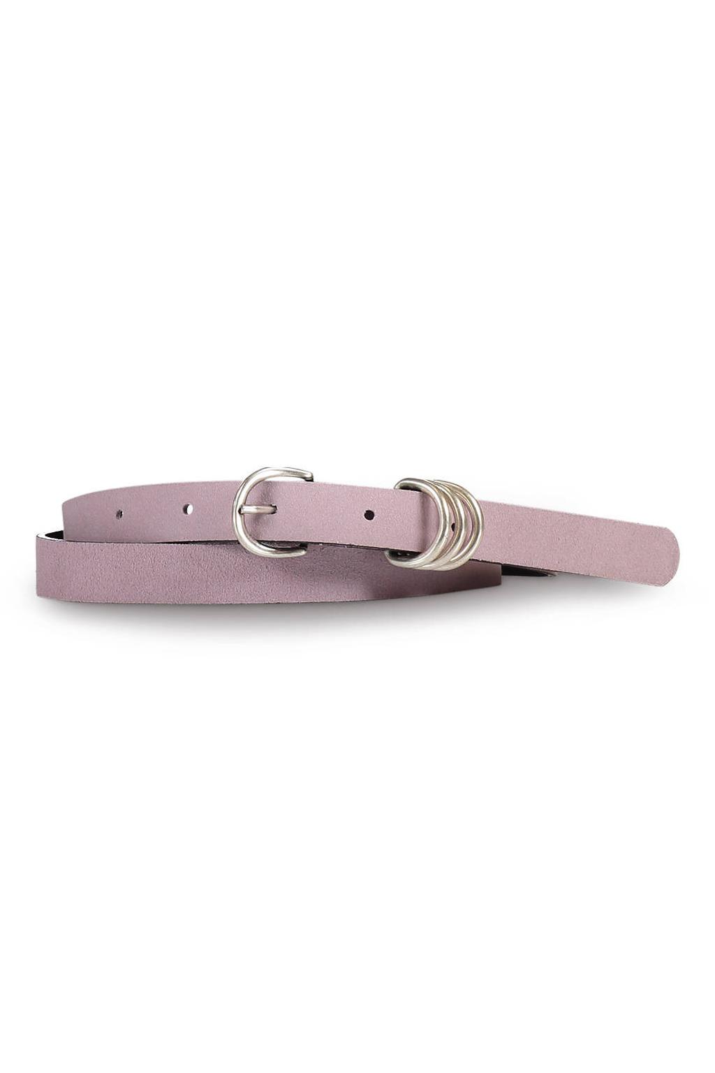 Expresso suede riem lila