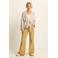 Expresso high waist wide leg jeans geel