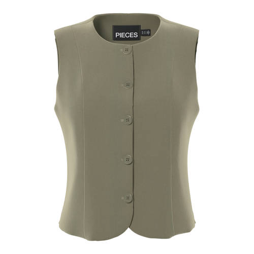 PIECES gilet kaki afbeelding