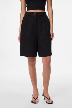 high waist bermuda short zwart