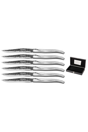 Steakmessen Laguiole - Raw Black Lemmet - RVS - 6 Stuks