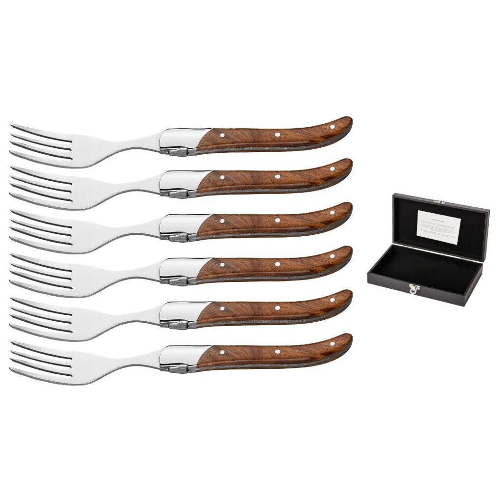 Blackwell Steakvorken Laguiole - Rozenhout - 6 Stuks