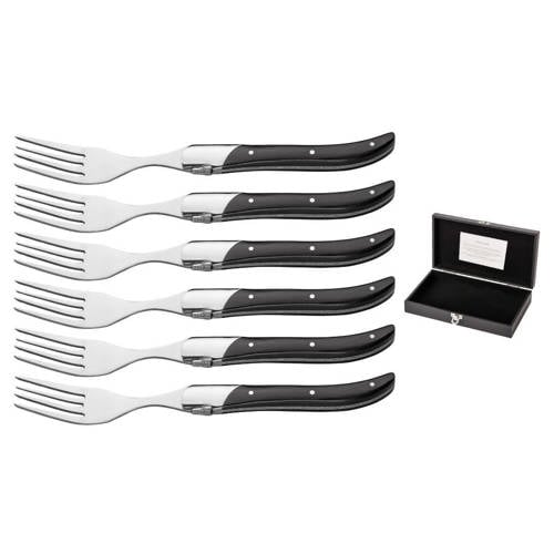 Blackwell Steakvorken Laguiole – 6 Stuks (Pakkahout) afbeelding