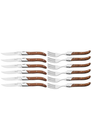 Steakbestek Laguiole – Steakmessen & Steakvorken (Rozenhout)