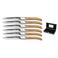 Blackwell Steakmessen Laguiole - Raw Black Lemmet - Olijfhout - 6 Stuks