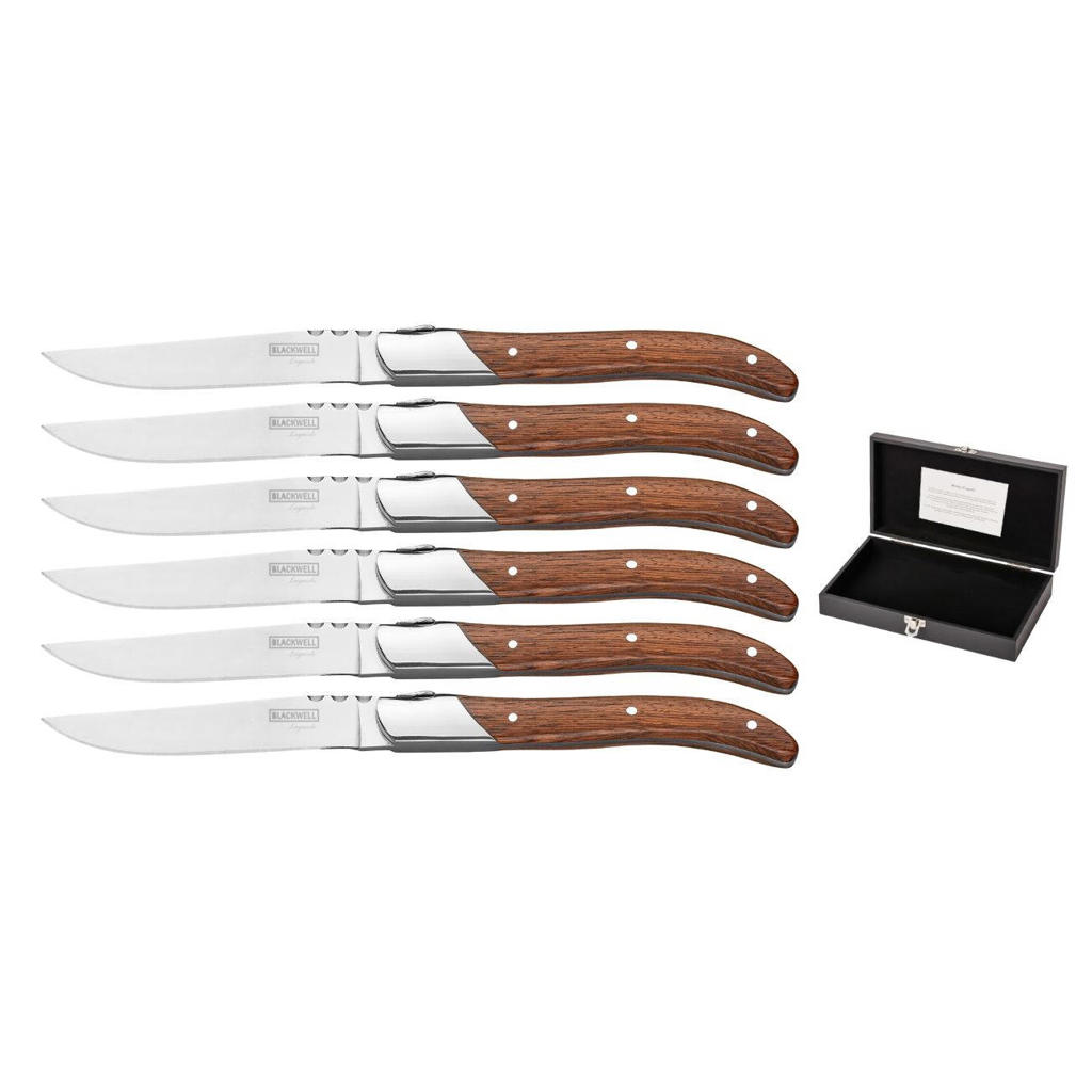 Blackwell Steakmessen Laguiole - Rozenhout - 6 Stuks