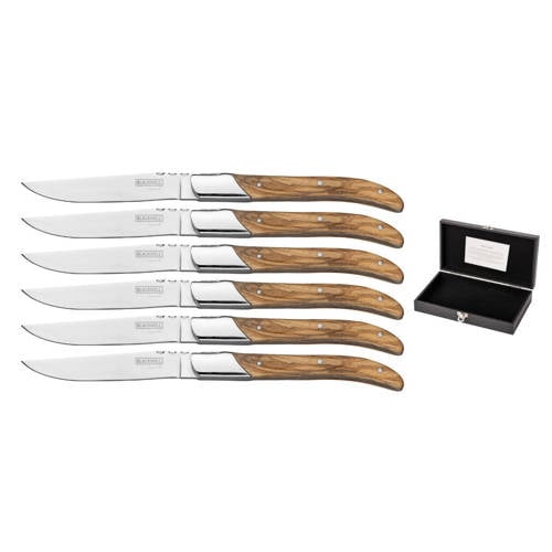 Blackwell Steakmessen Laguiole – 6 Stuks (Olijfhout) afbeelding