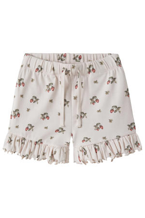 regular gebloemde casual short lichtroze