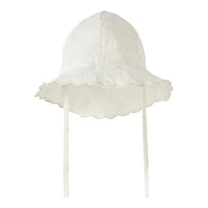 zonnehoed met broderie ecru