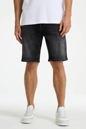 Evan.S Ash regular short black denim