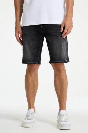 Evan.S Ash regular short black denim