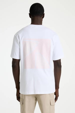 oversized T-shirt met backprint wit