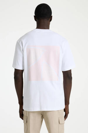 oversized T-shirt met backprint wit