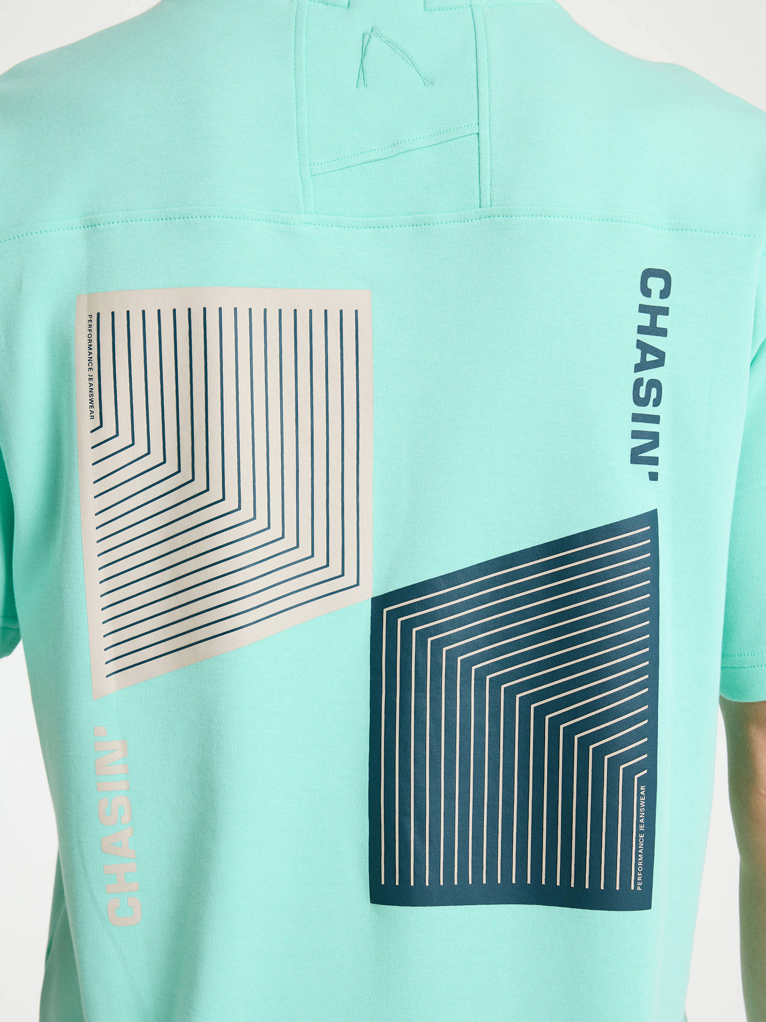 nacchan717 CHASIN' relaxed T-shirt met backprint cyaan | wehkamp