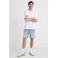 CHASIN' slim denim short bleached denim