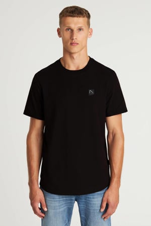 regular T-shirt zwart