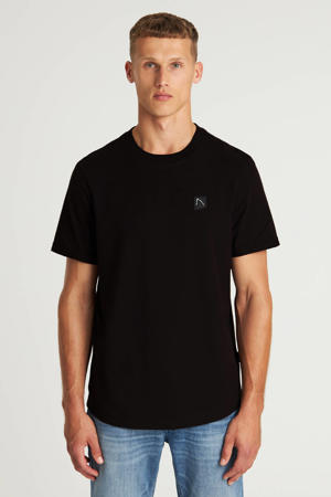 regular T-shirt zwart